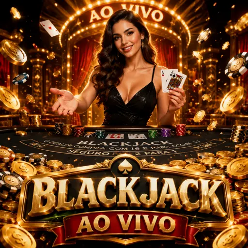 Mesa de blackjack ao vivo com cartas distribuídas pelo crupiê
